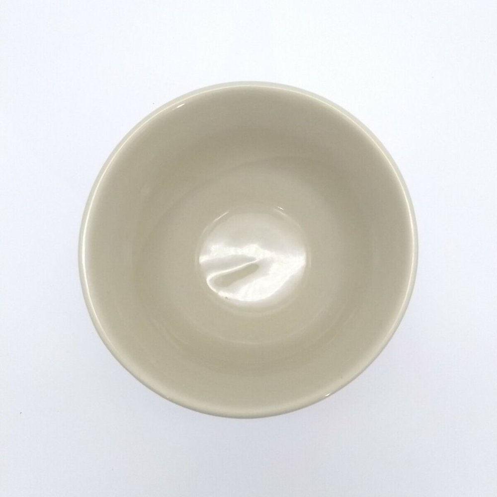 Essential Home Ivory Stoneware Ceramic Ribbed Patterned Appetizer Bowl 4 1/2" - Picture 3 of 6